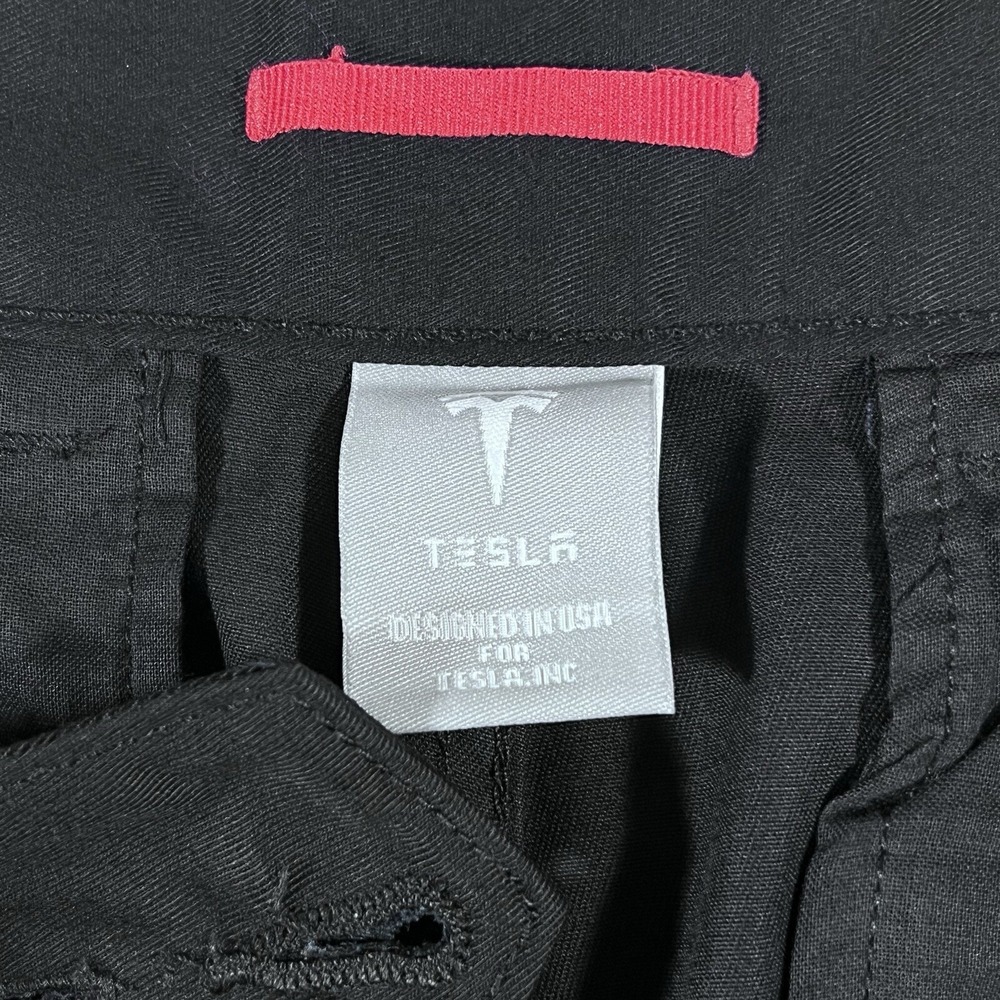Tesla Motors Men's Black Reflective Work Uniform Pants Size 36x30 Staff Chinos - Picture 6 of 8